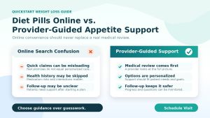 Diet pills online versus provider-guided appetite support